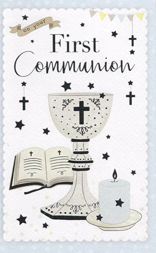 Picture of FIRST COMMUNION BLUE CARD